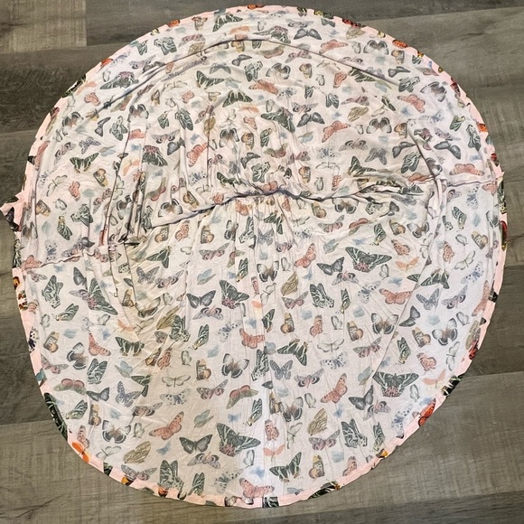 Posh Peanut pink butterfly Henley twirl dress with buttons size 8Y - Picture 5 of 16